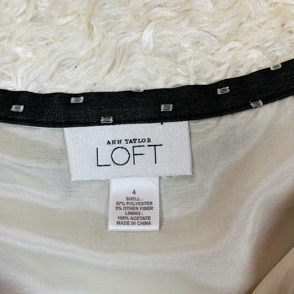 Ann Taylor Loft Size 4 Black White Career Skirt - Picture 4 of 6